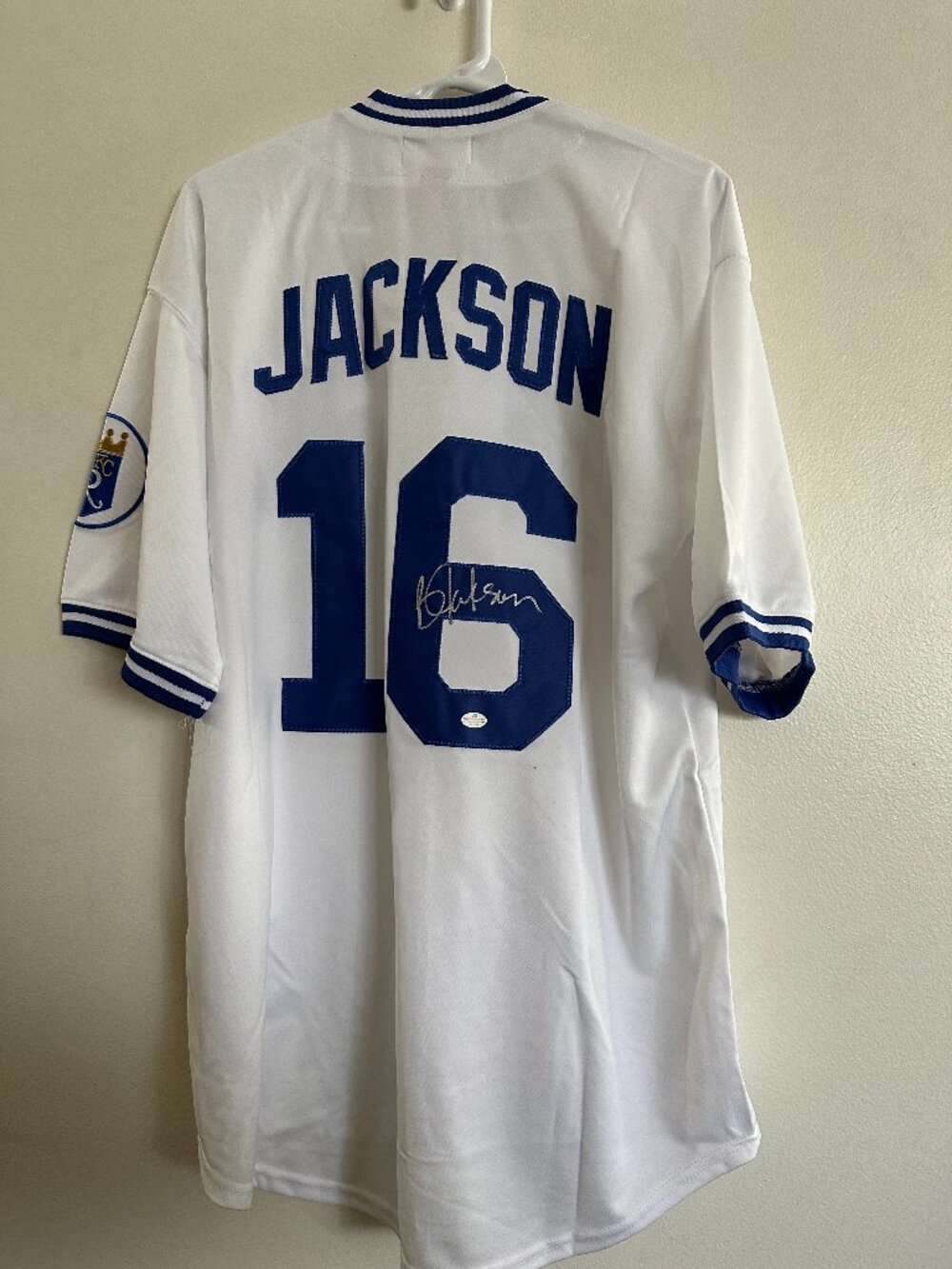 Bo Jackson signed Kansas City Royals autographed Mitchell Ness jersey COA XL13-2